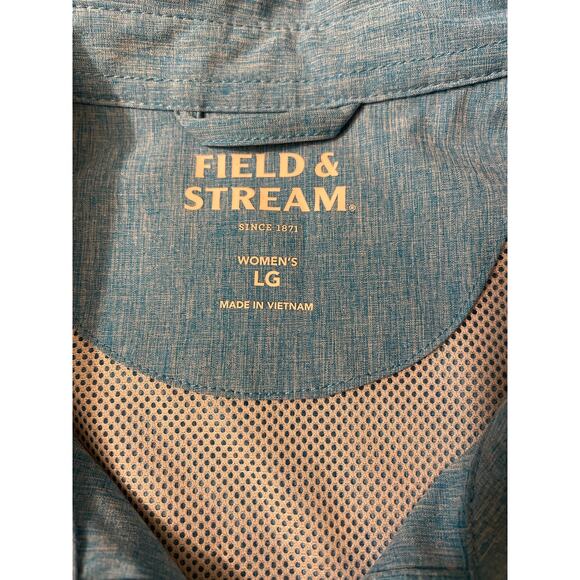 Field & Stream Women's Long Sleeve Size Large Button Up‎ Blue Outdoors Hiking - Picture 3 of 7